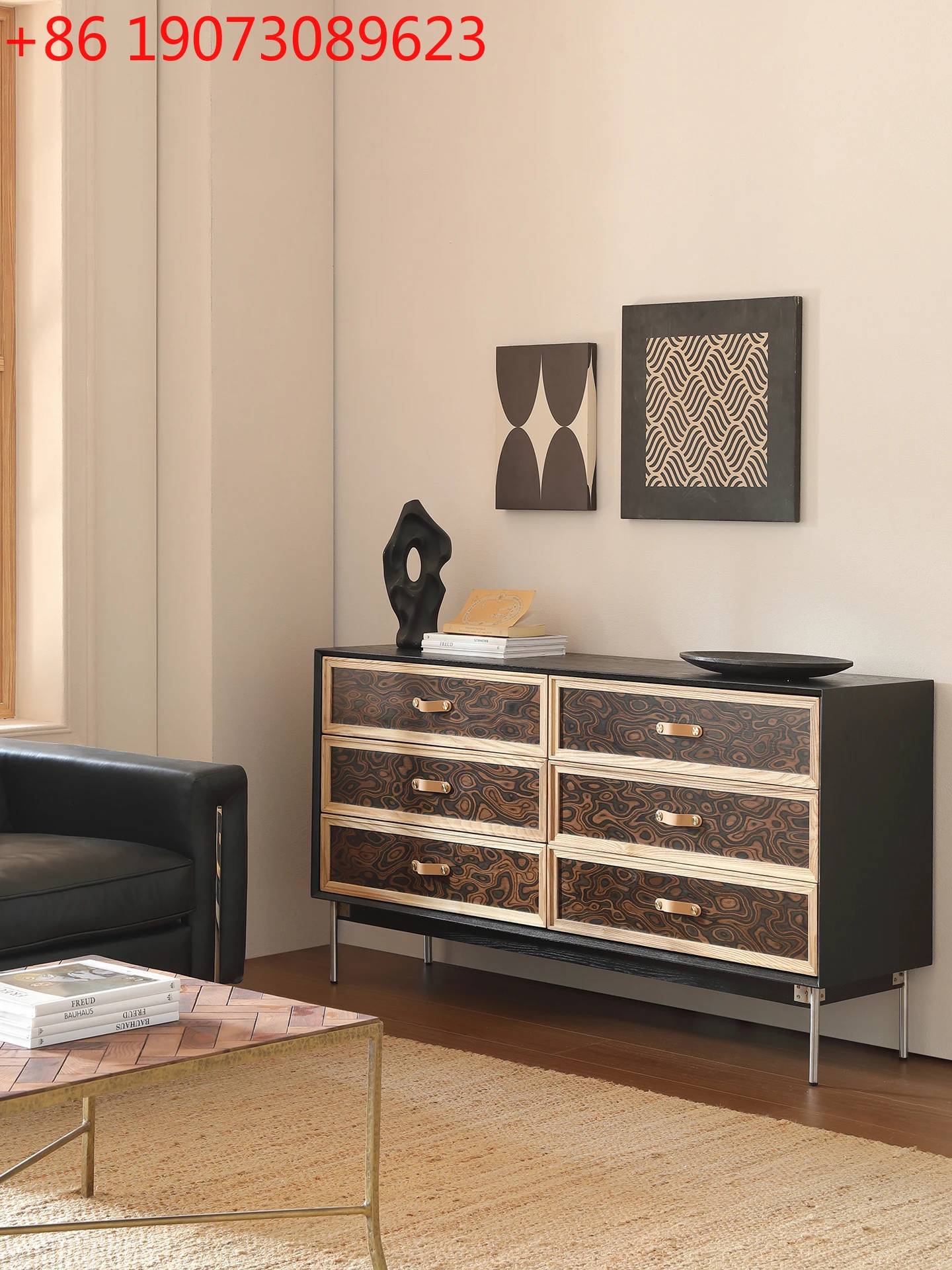 

Vintage style chest of drawers, vintage solid wood side cabinets, entrance cabinets, living room Bauhaus storage