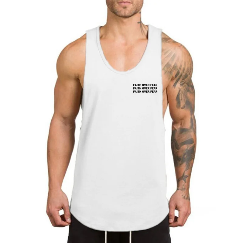 Muscleguys Vest Men Running Bottoming Undershirt Loose Breathable Exercise Sleeveless T-shirt