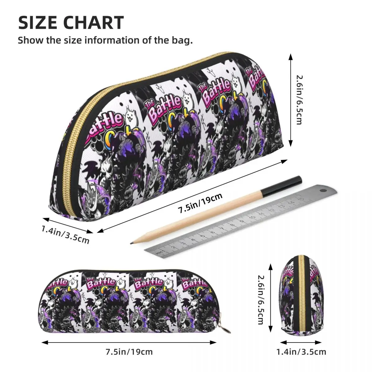 Battle Cats - Miko Mitama etui, potloodzakje, opslag, briefpapier, grote opbergdoos, potloodtas voor kinderen, school