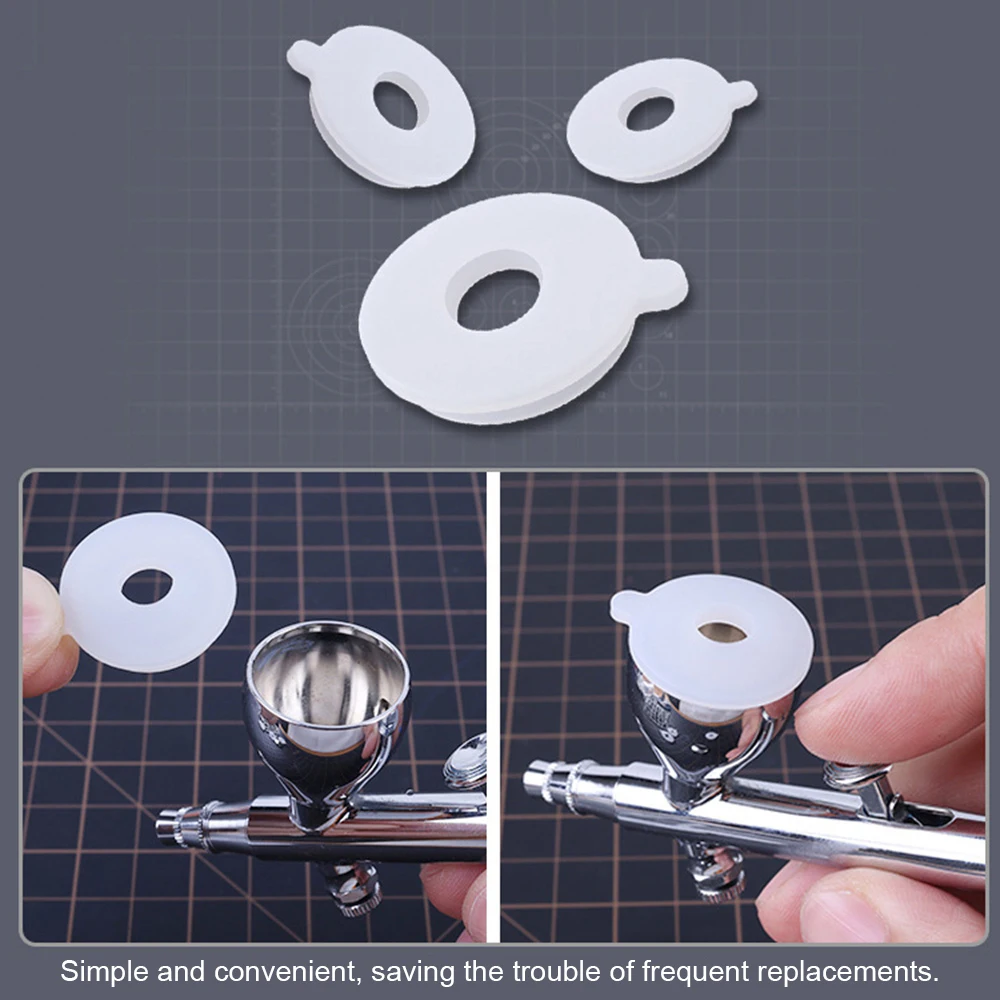 بندقية رذاذ كأس الغطاء العلوي غطاء مطاطي ناعم ل S130/KP45/PS289 غطاء كأس الطلاء البخاخة #4