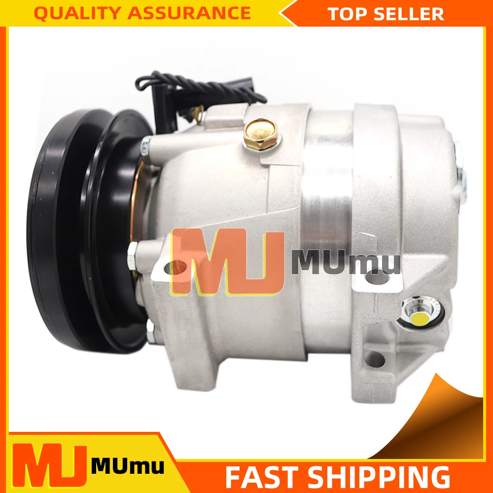 AC Air Conditioning Compressor For 24V 1PK Hyundai Wheel Loader HL740-9 Excavator R250LC-7A 11Q690040 11Q6-90041 FA01DS100235CM