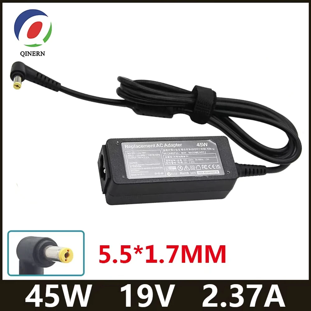 Chargeur adaptateur pour ordinateur portable pour Acer Aspire 3 A314-31 A515-51-3509 série E5-573-516D alimentation pour ordinateur portable 19V 2.ino A 45W 5.5*1.7MM