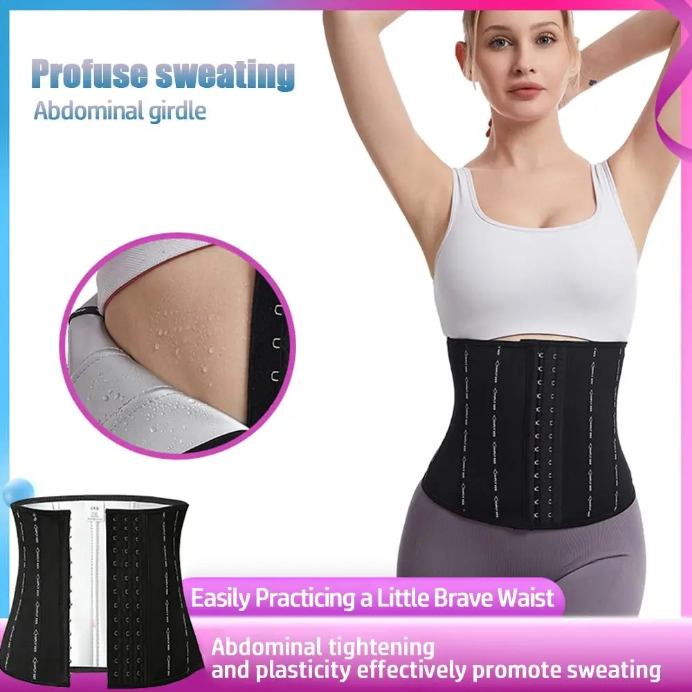 Sauna Sweat Belt Sweat to Lose Weight Woman Postpartum Waist Trainer Slimming Sheath Woman Flat Belly Fat Burning Girdle