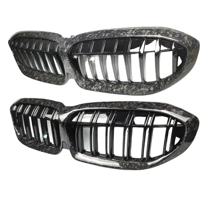 

Передний бампер автомобиля из кованого углеродного волокна, решетка капота, гоночные грили, замена для BMW G20 3-Series G20 G21 G28 2019-2022