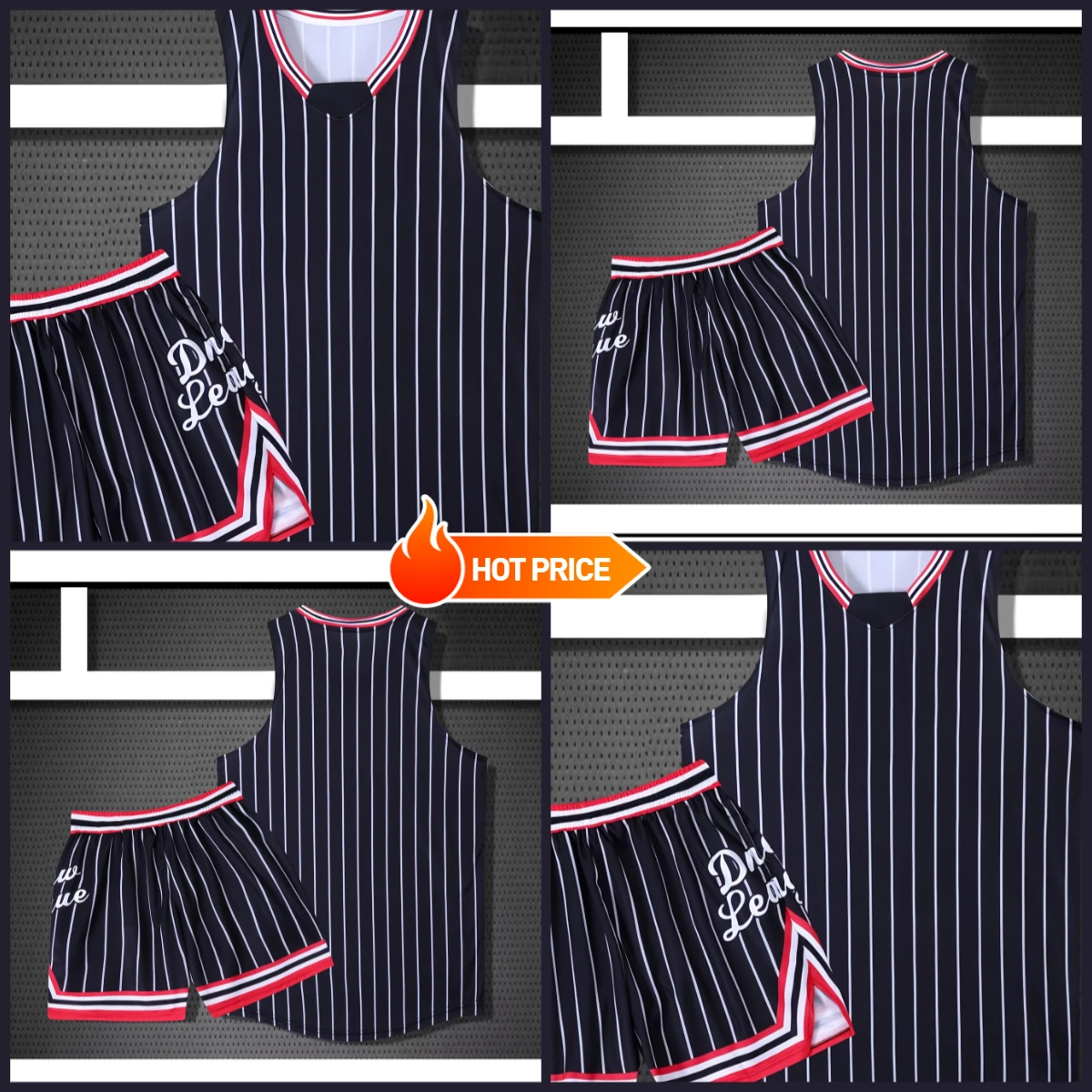 

Men's basketball training suit for spring and summer; lightweight breathable quick-drying anti-scratch wear-resistant