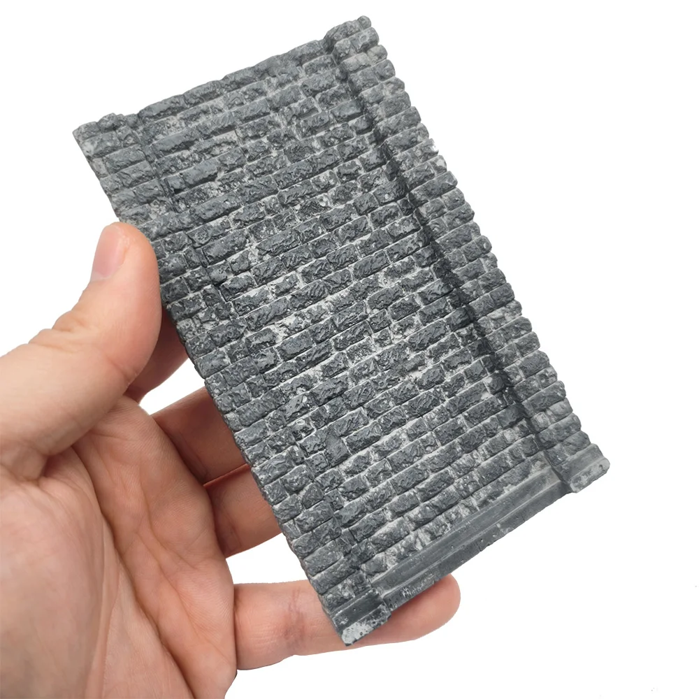 Muro de Ladrillo en Miniatura a Escala HO 1:87, Simulación de Pared de Piedra para Dioramas, Mesa de Arena, Maquetas de Trenes, Manualidades y Construcción DIY