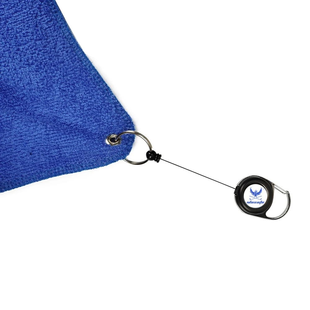 30*30cm Microfiber High Water Absorption Golf Towel Cleans Clubs With Carabiner Hook Cleaning Towels