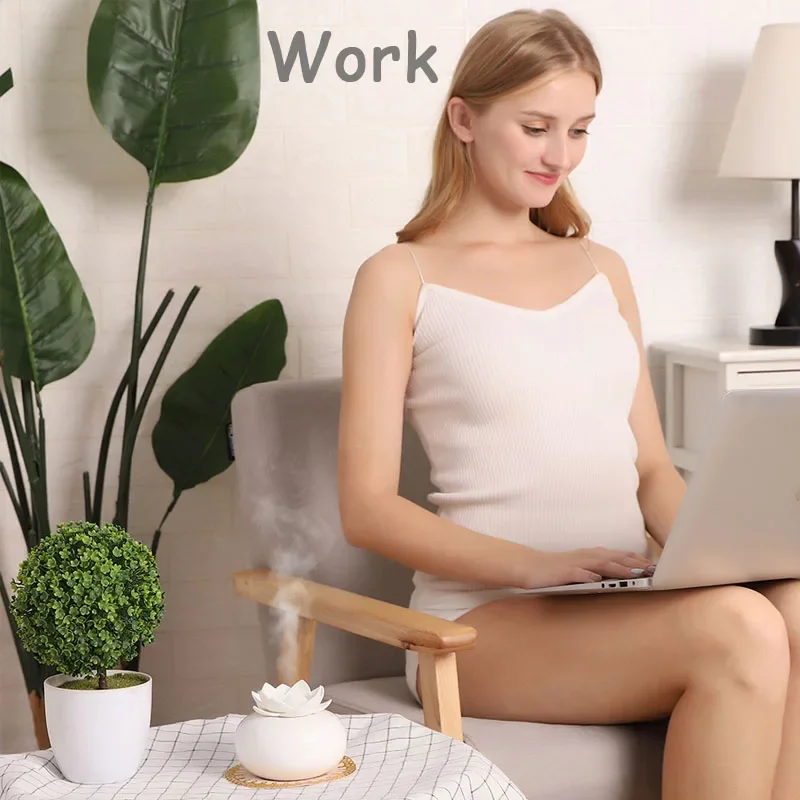 Sen Mới Máy Tạo Độ Ẩm Không Khí Thơm Khuếch Tán Cho Nhà Văn Phòng Tập Yoga Tinh Máy Khuếch Tán Tinh Dầu Mini USB Gốm Sứ Phun Sương Tạo