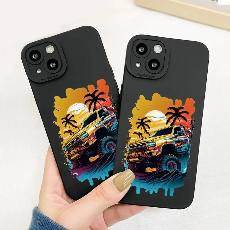 Journey Scenery Phone Case For Phone 14 13 12 11 Pro Max X XR XS 14 8 7 Plus SE2020 Luxurious Bus Soft Silicone Back Phone Cover