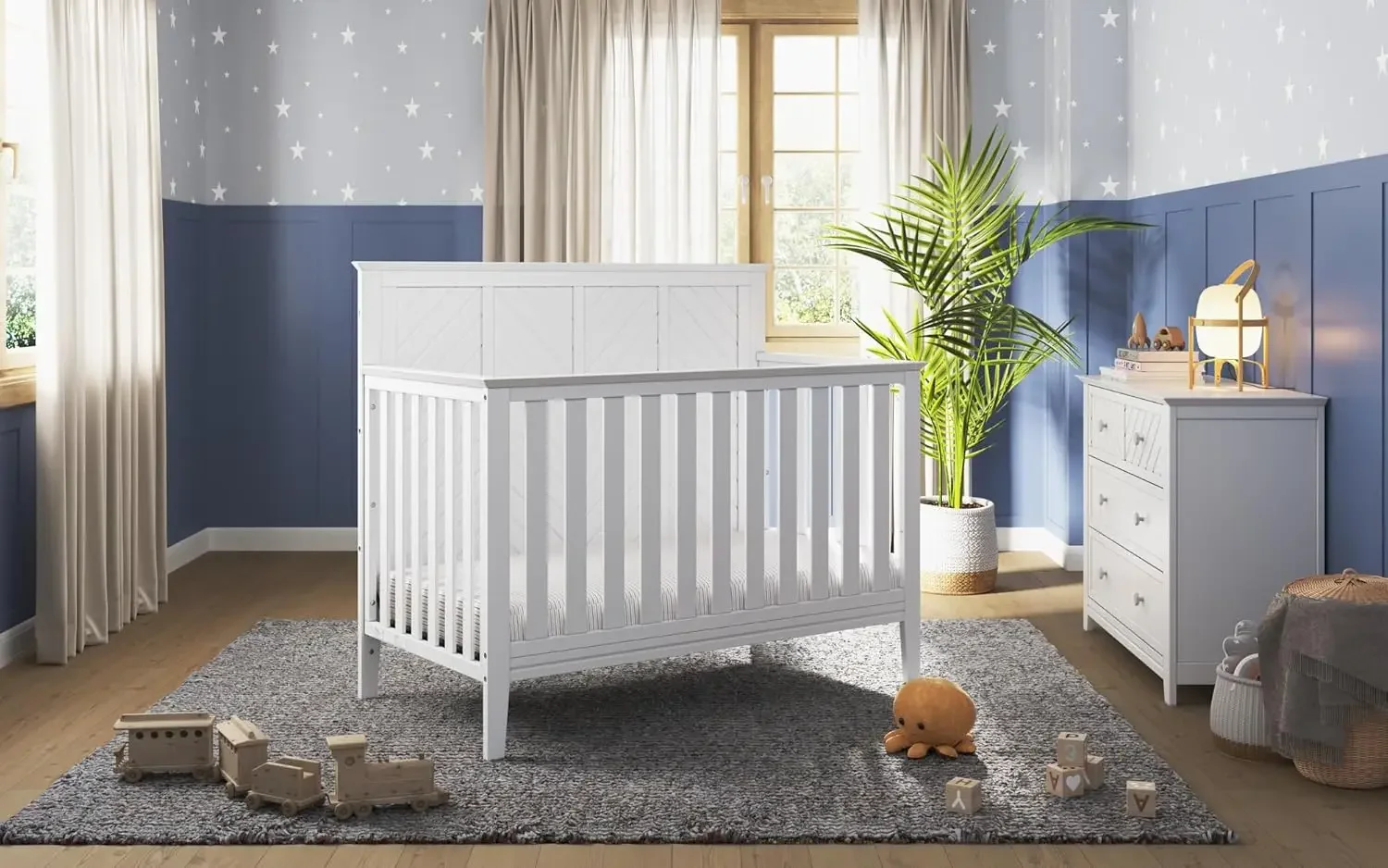 

Child Craft Atwood Crib and Dresser Nursery Set, 2-Piece, Includes 4-in-1 Convertible Crib and 3-Drawer Dresser, Crib Grows with