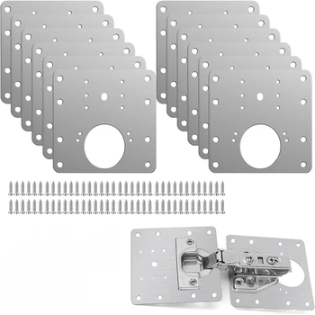 Cerniere dell'armadio Kit piastra di riparazione piastra di montaggio della cerniera della porta dell'armadio da cucina con fori per accessori Hardware per mobili dell'armadio
