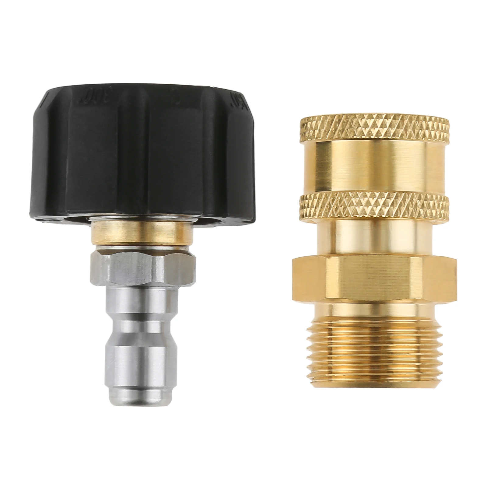 1kit High Pressure Washer Adapter Water Car M22 inside 14mm turn to 1/4Inch Quick Connect/Disconnect Male Plug Female Coupler