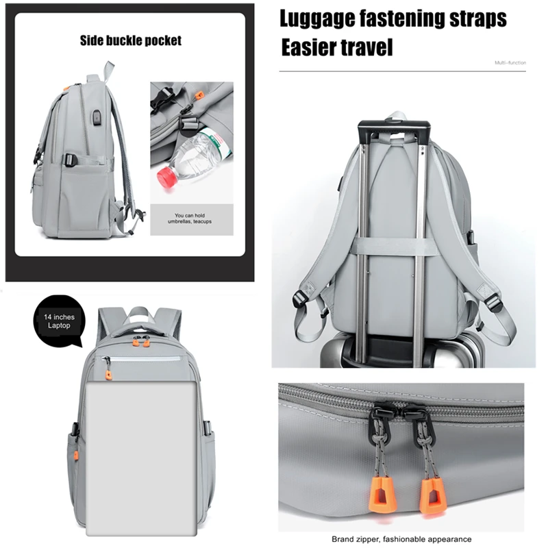 JEEP BULUO – sac à dos étanche pour ordinateur portable 14 pouces, pour hommes et femmes
