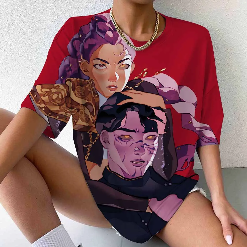 2025 Kpop Demon Hunters T-shirts Mira Rumi Zoey Huntrix Fashion Women Girls Summer Tee Shirt Unisex Casual Short Sleeve Tops