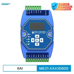 6AI RS485 RJ45 Etherent Analog and Digital Acquisition Control CDSENET ME31-XAXX0600 ModBus TCP RTU I/O Networking Module