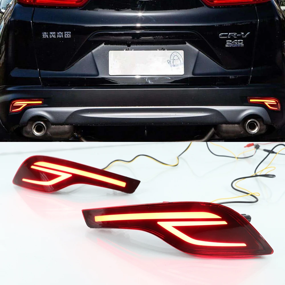 Nice 1 Pair Reflector LED Rear Bumper Light Rear Fog Lamp Auto Bulb Brake Light For Honda CRV CR-V 2017 2018 2019