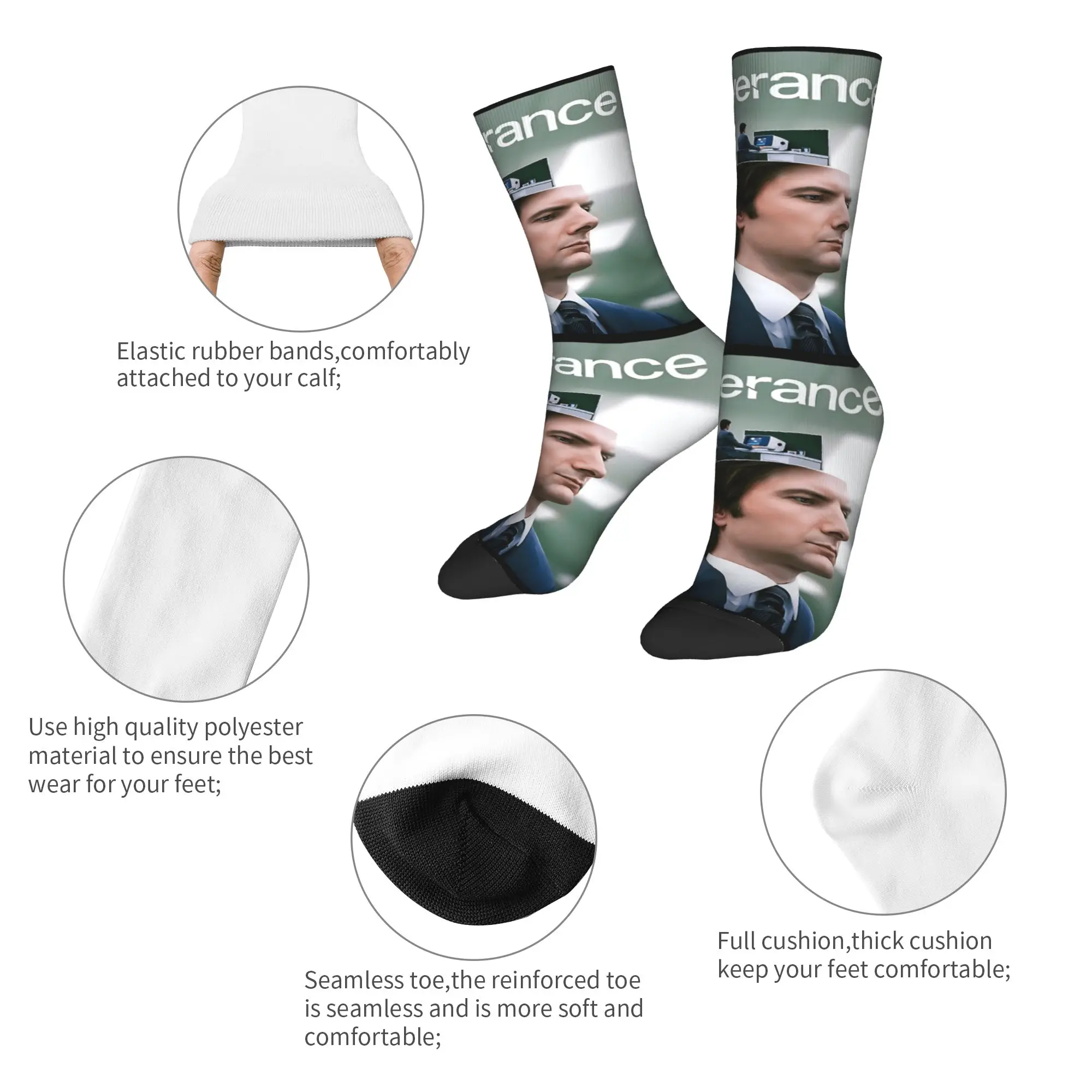 lumon indústrias severance tv meias moda meias unissex homens meias respiráveis primavera correndo padrão anti suor
