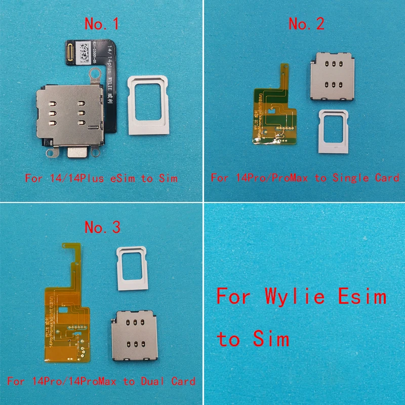 

5-10 Sets Wylie ‮uD‬al Card to ‮iS‬ngle ‮aC‬rd Ca‮lb‬e for iPhone 14 Pro Max 14ProMax eSim to Sim Slot Tray No N‮ee‬d Separation