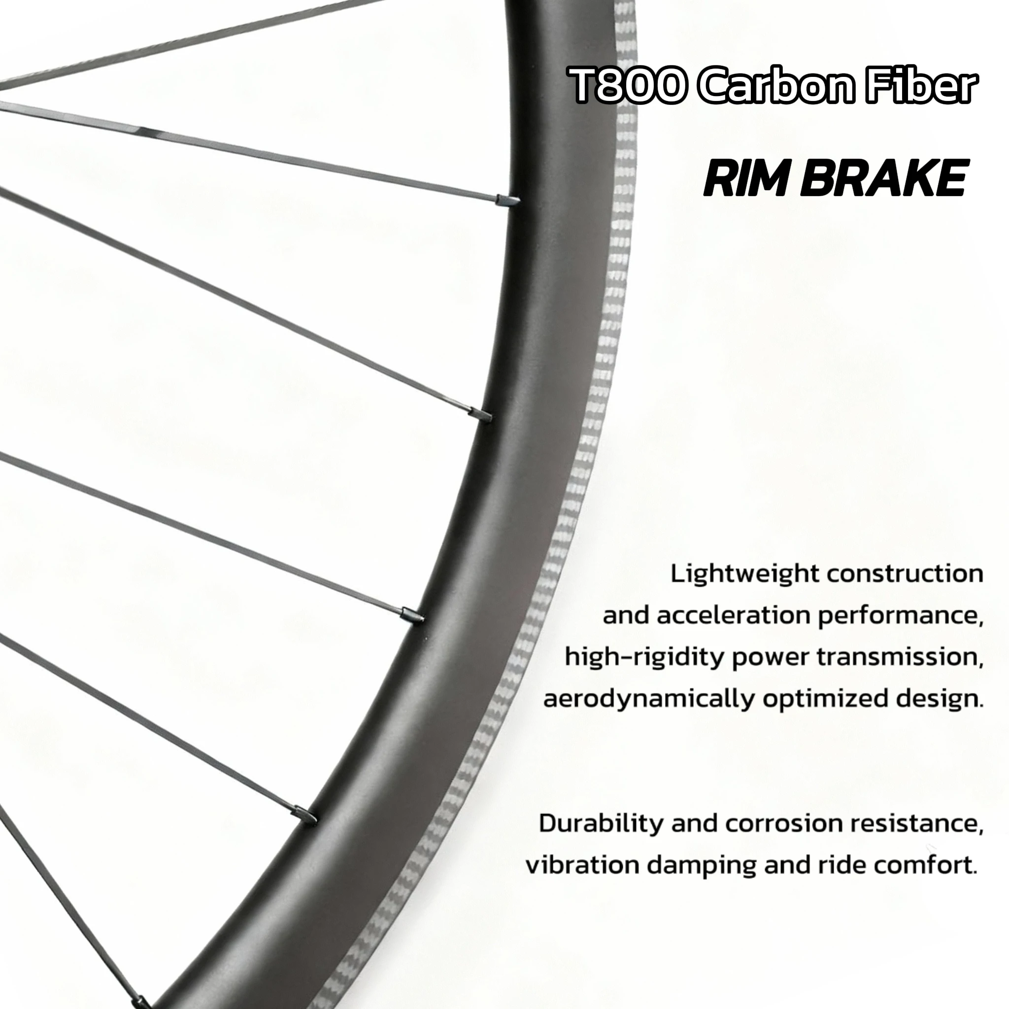AliExpress NONE 700c Road Carbon Wheelset 3K Twill Brake Surface Ratchet System 36T Hub Clincher Tubeless Rim 28mm width Carbon wheels V Brake