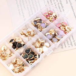 10MM Metal Button Shirts Exquisite Colorful Pearlescent Hear Small Buttons Clothes Cardigan Card Scrapbooking Sewing Accessories