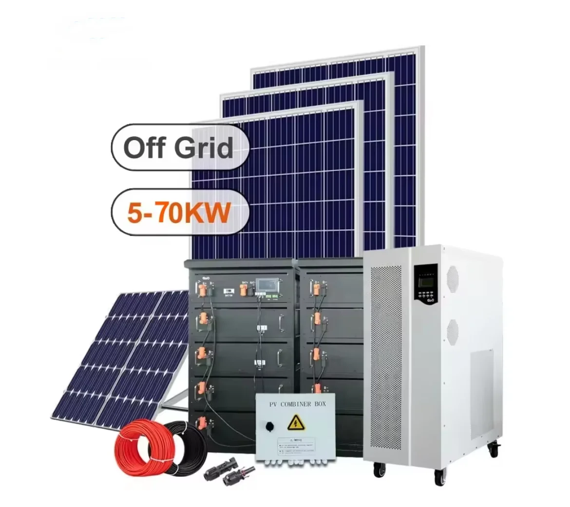 5KW-20KW Hybrid Complete Solar Kit, MPPT Pure Sine Wave Solar Generator Home Off Grid Power Supply