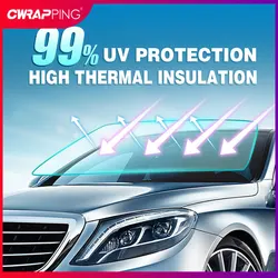 Car Window Foils 71% Transmittance Solar UV Protector Foils Car Side Window Tint Film Car Home Window Glass Sun Shade Film