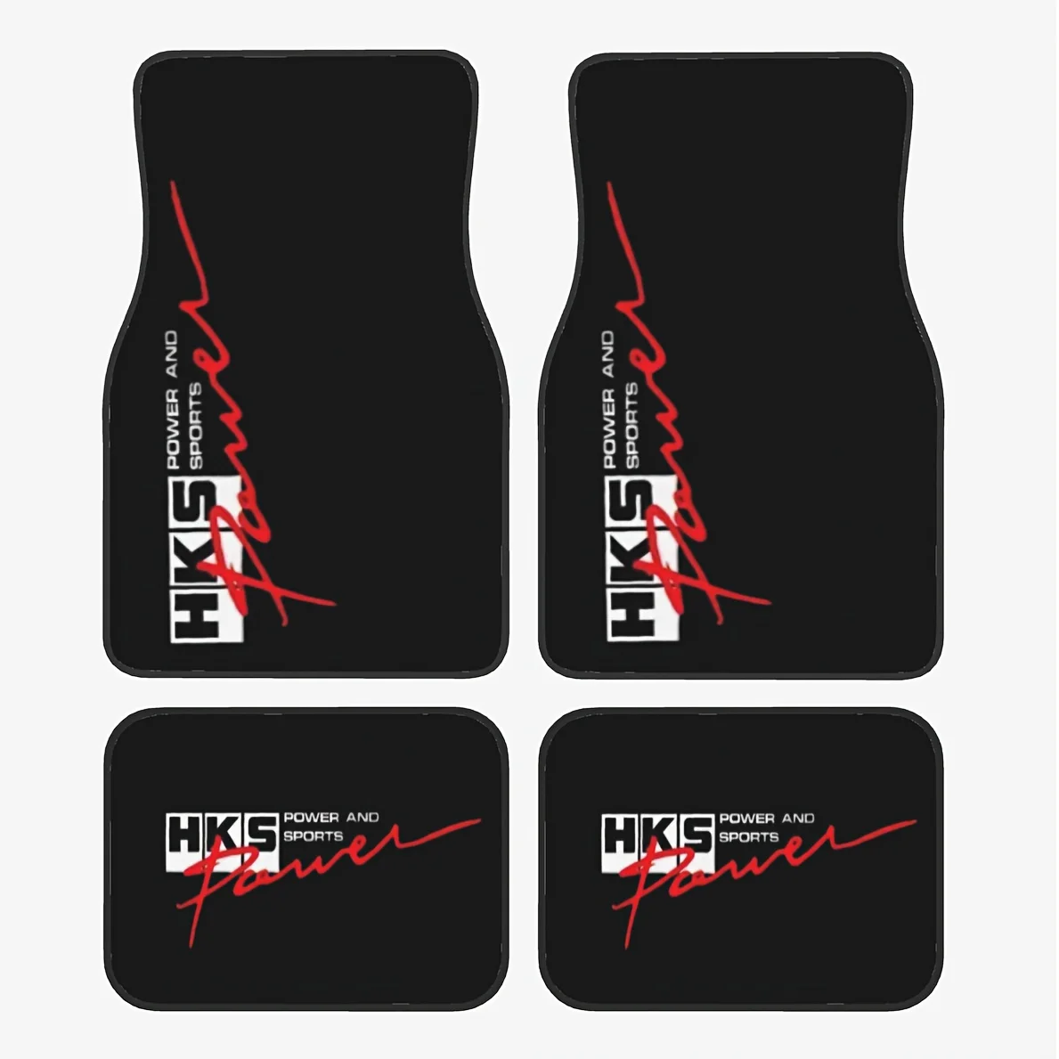 

4 шт. - Автомобильные коврики с логотипом HKS POWER AND SPORTS и яркими цветными принтами, улучшение интерьера автомобиля, привлекательные узоры, высокое качество.