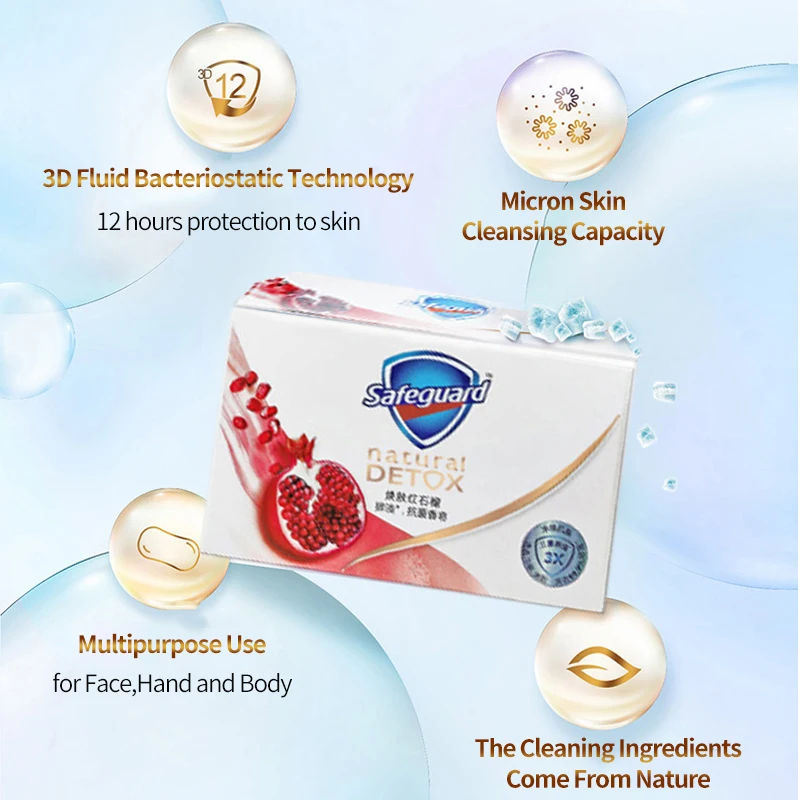 Jabón de Granada Natural, limpiador facial, Control de aceite, cuidado profundo, ducha, limpieza de la piel, blanqueamiento corporal, 3 piezas/paquete