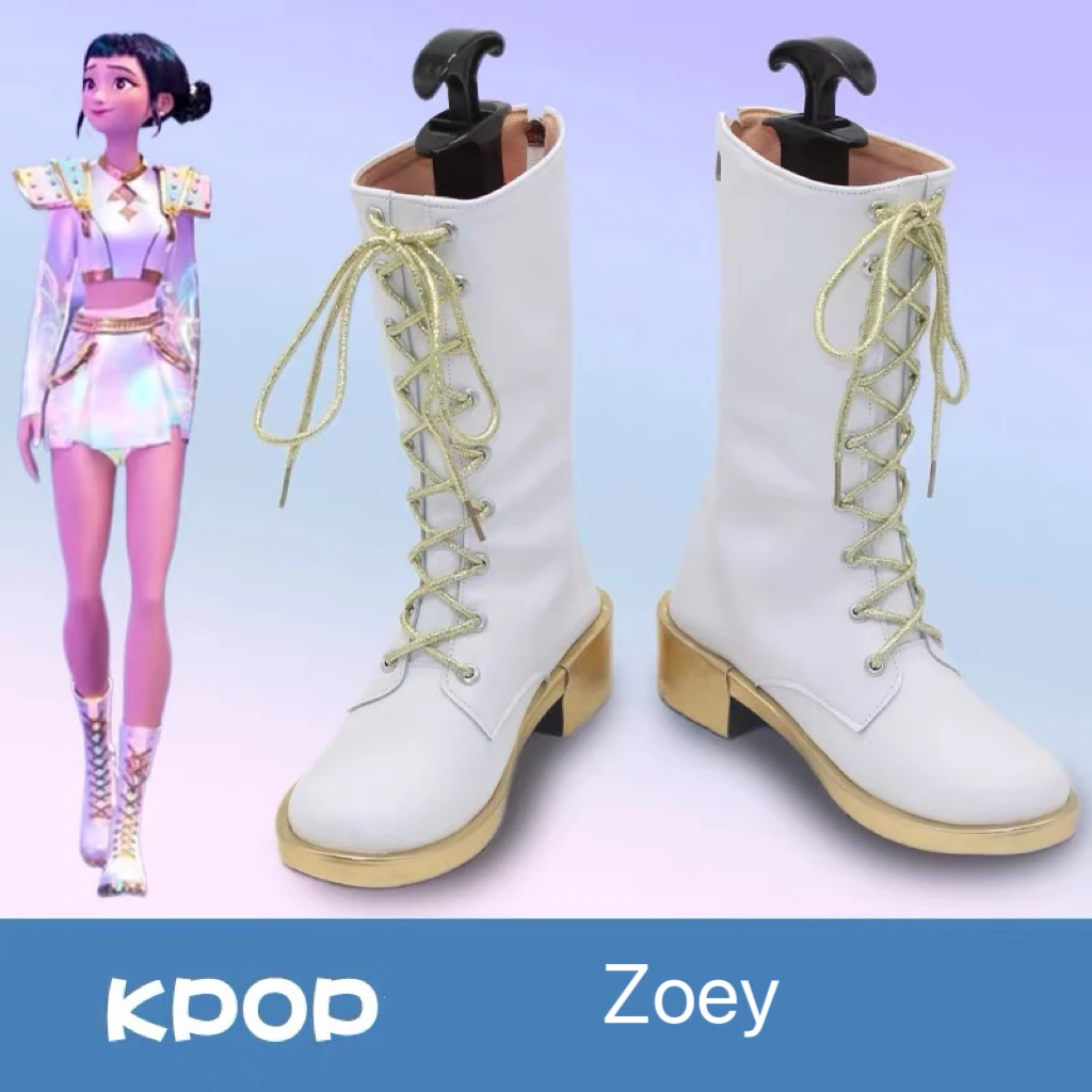 Mira Huntrix WHAT IT SOUNDS LIKE Stage Rumi Mira Zoey Shoes Movie Kpop Demon Hunters Cosplay White Shoes 코스프레