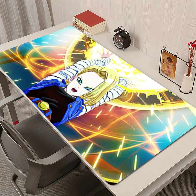 

Mouse Pad Office PC Accessories Extended Pad Anime Pattern Dragon Ball Android 18 Desk Mat Anti-slip Rubber Mousepad Gaming Mats