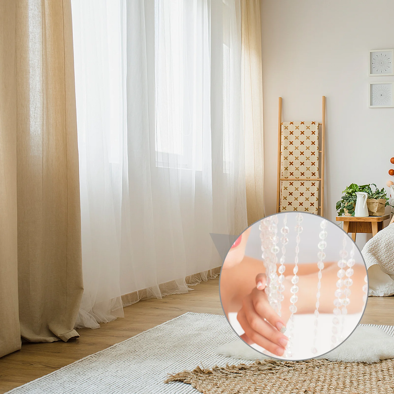 

30m Acrylic Bead Strand DIY Garland Stage Photo Prop Christmas Decoration Home Office Hotel Bar Decor Acrylic Bead Strand