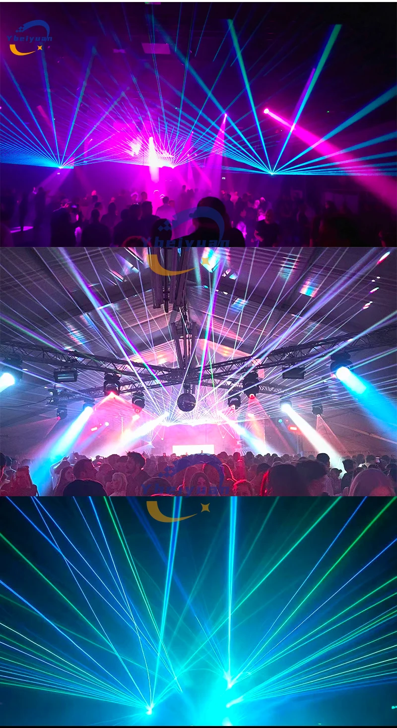 15W Vollfarbige RGB-Animations-Laserbeleuchtung ILDA, RJ45, DMX, Mobile App-Steuerung Bühnenlaser für Disco, DJ, Bar, Hochzeit, Party – Detail 13