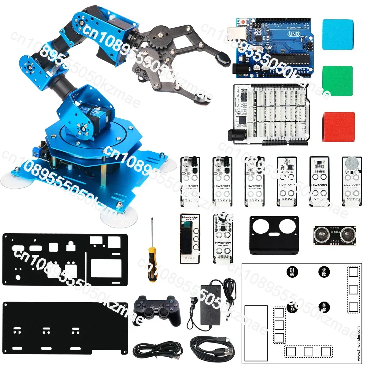 Assembled XArm UNO 6DOF Robot Arm Mechanical Arm with Secondary Development Sensor Kit for Arduino