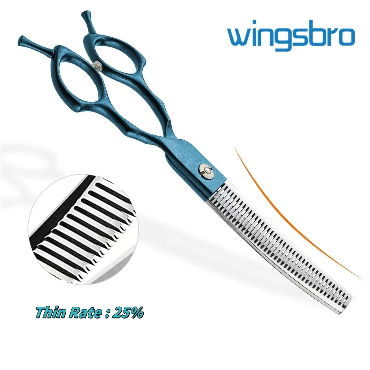 7inch Curved Chunkers Shears Stainless Steel Dog Grooming Scissors, Special Designed Pet scissors
