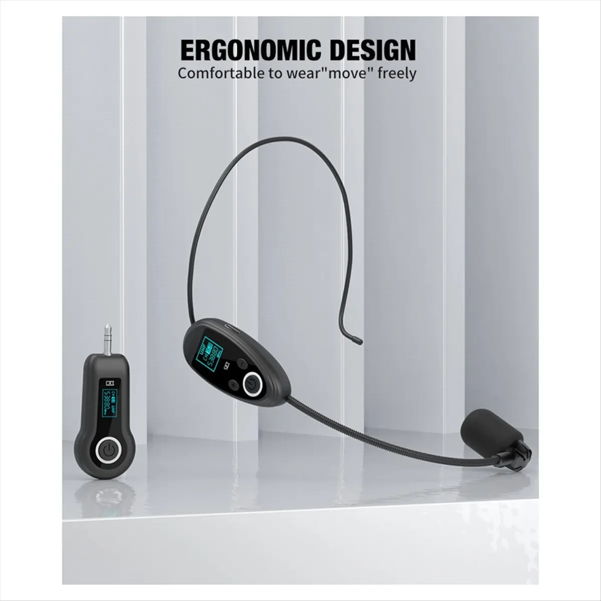 

Беспроводная головная микрофонная гарнитура A23G 2.4G с передатчиком и приемником для усилителя голоса, динамика, обучения, аудиоустройства A