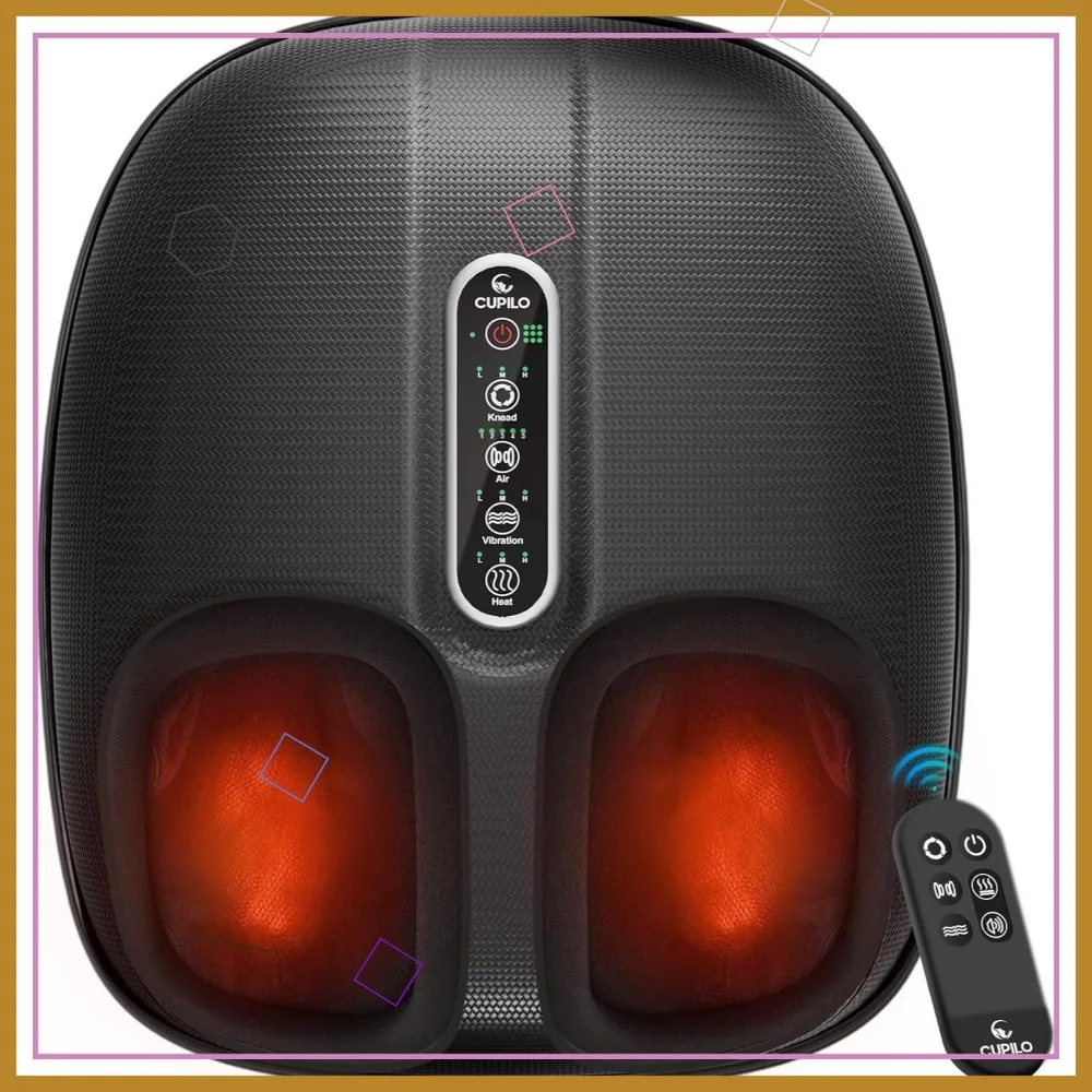 

Shiatsu Foot Massager with Heat, Remote Control, Deep Knead for Neuropathy & Plantar Fasciitis, Gifts