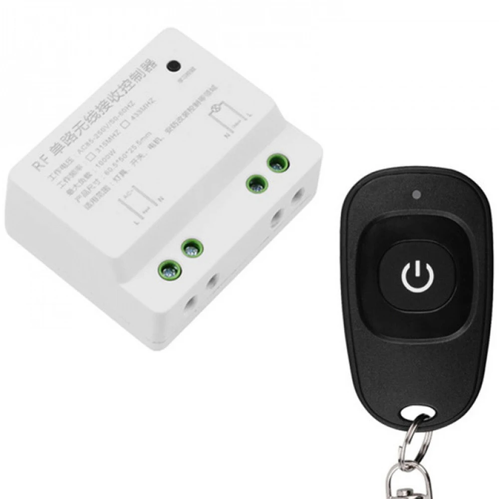 

AC85-250V/DC24-100V 10A Relay Wireless Remote Control Switch RF 433Mhz Transmitter On/OFF Smart Switch Board for LED Lamp Motor