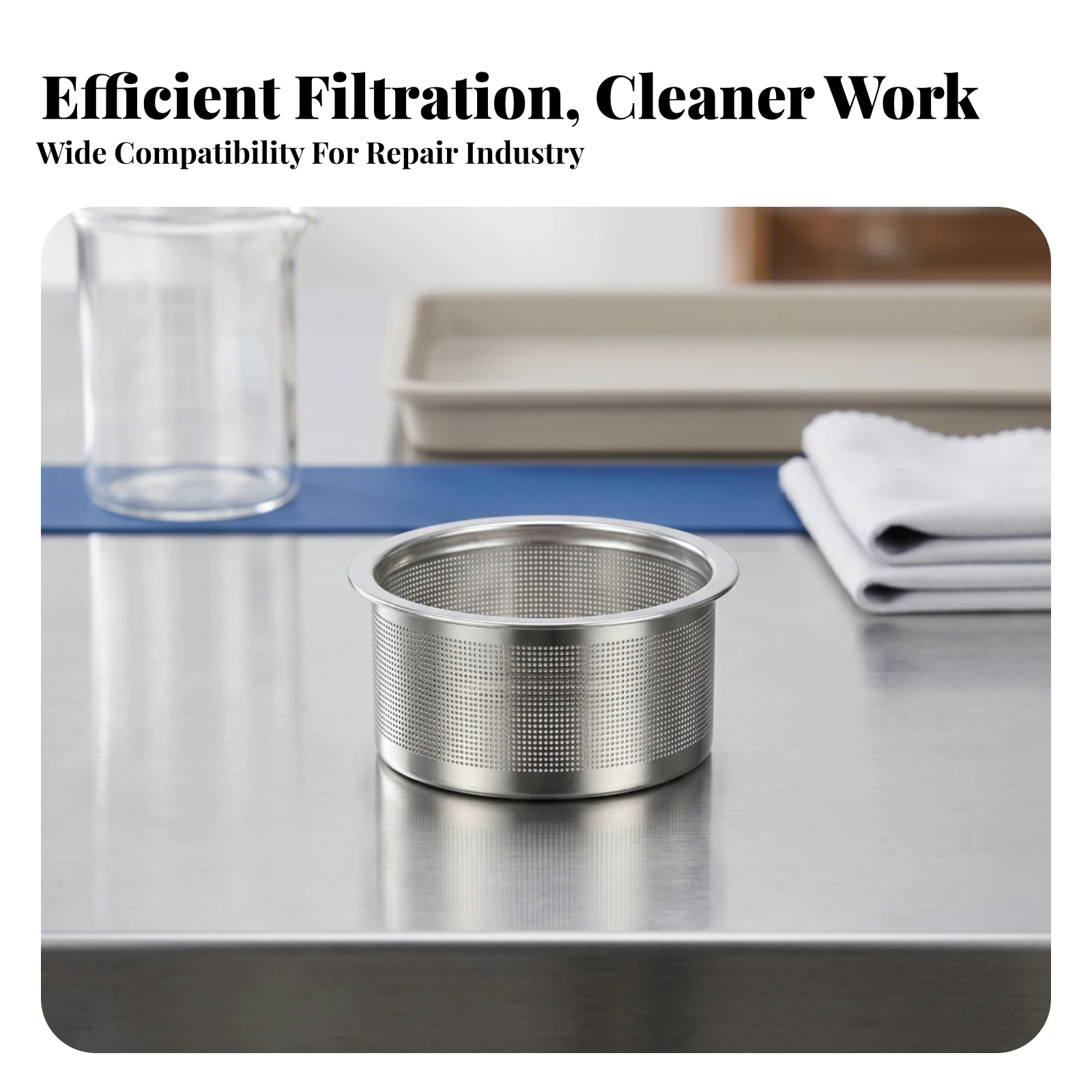 Watch Movement Cleaning Mesh Perforated Stainless Steel Filter Mesh Watch Parts Basket Flared Rim Sonic Cleaning Basket
