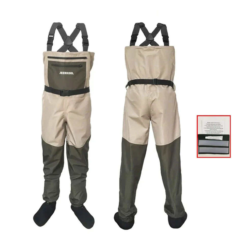 

Fishing Waders Men Women Waterproof Hunting Fishing Suit Wading Pants with Neoprene Boots Waist Chest Fishing Clothing