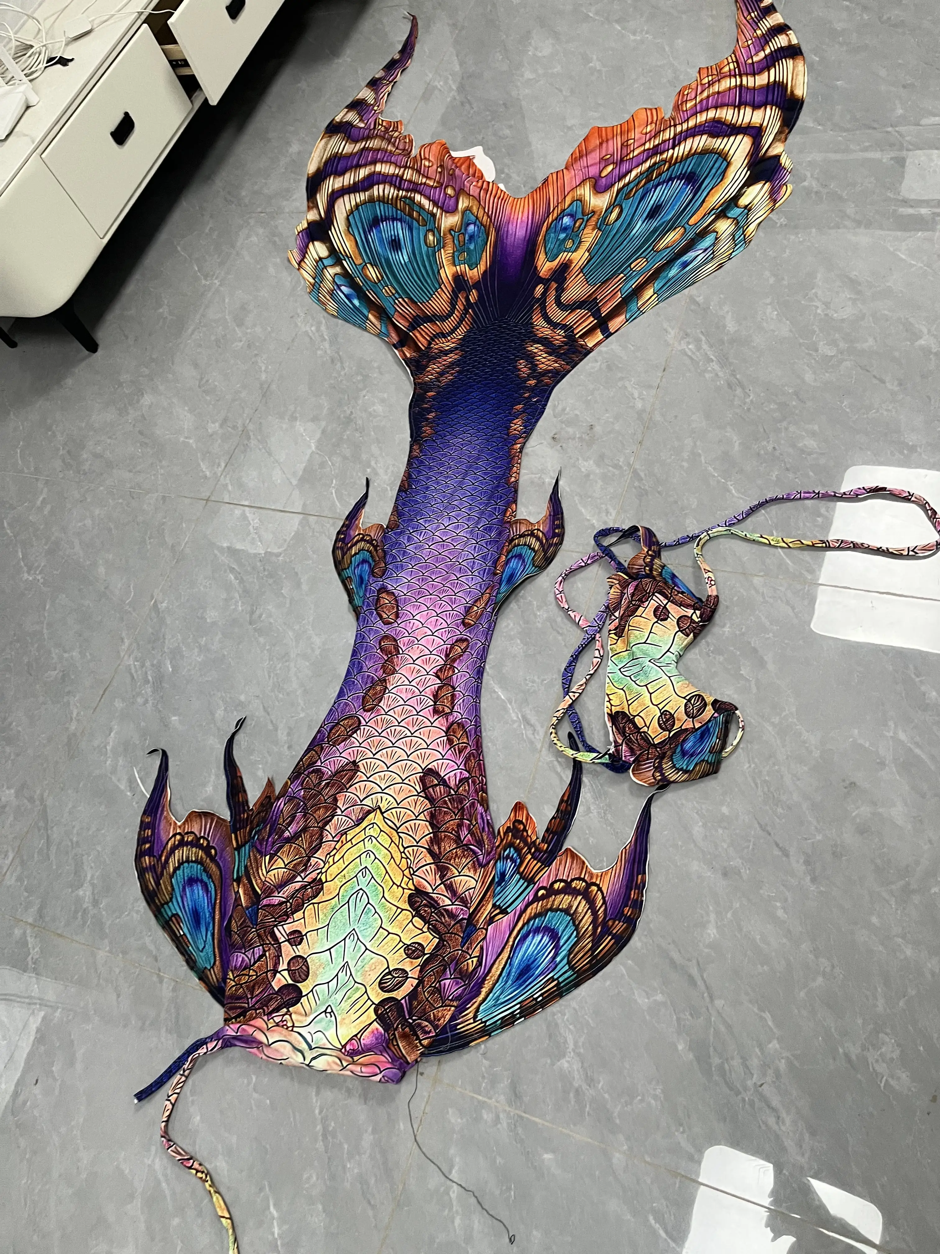 Mermaid Costumes For Aquarium Performances Adult-Sized Costumes With High-Definition Printing And Colorfastness