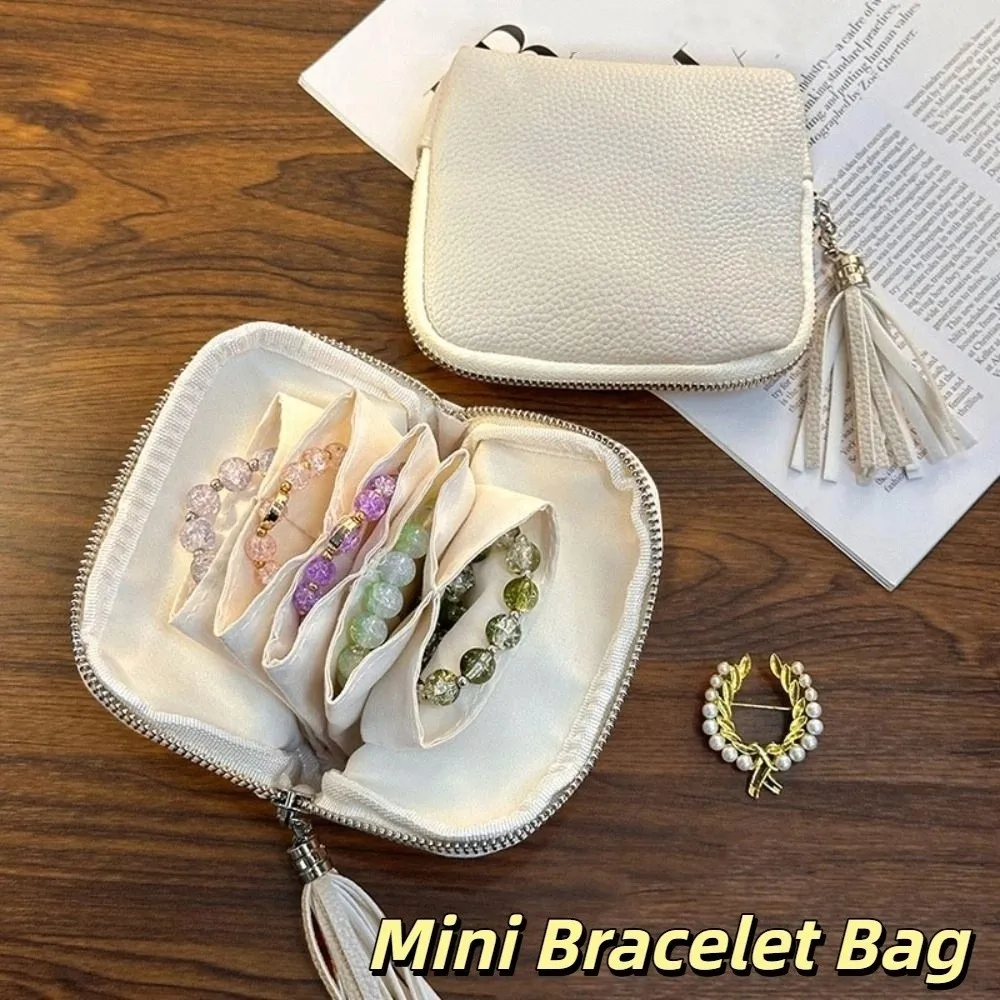 

Portable Tassel Jewelry Packing Bag Bracelet Large Capacity Jewelry Storage Case Pu Leather Organizer Jewelry Holder Box Gift