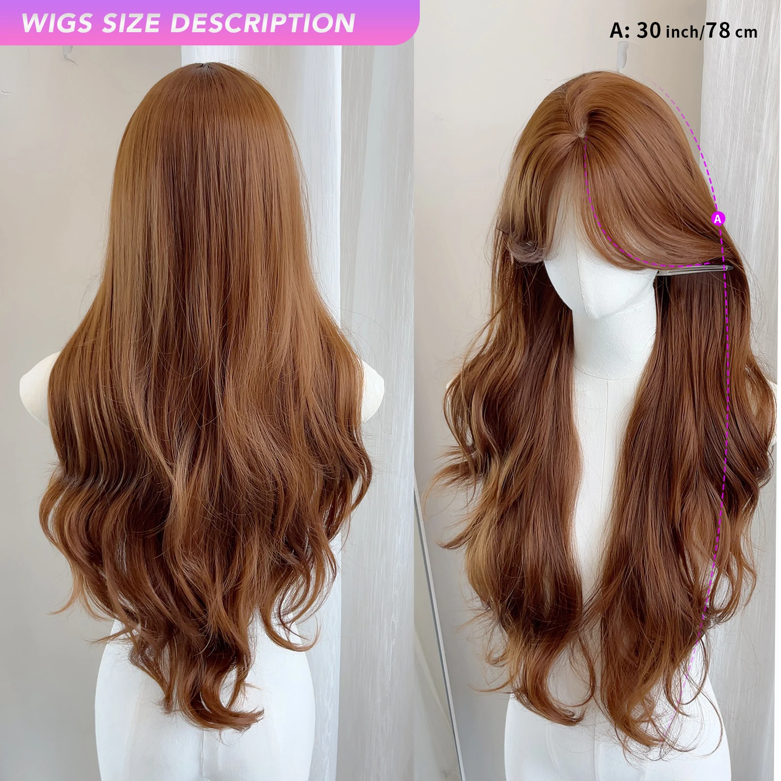 MEISU 30 بوصة شعر مستعار طويل مجعد صورة اللون الألياف الاصطناعية الطبقات الشعر مقاومة للحرارة الطبيعية السلس تمديد الشعر Selfie الطرف