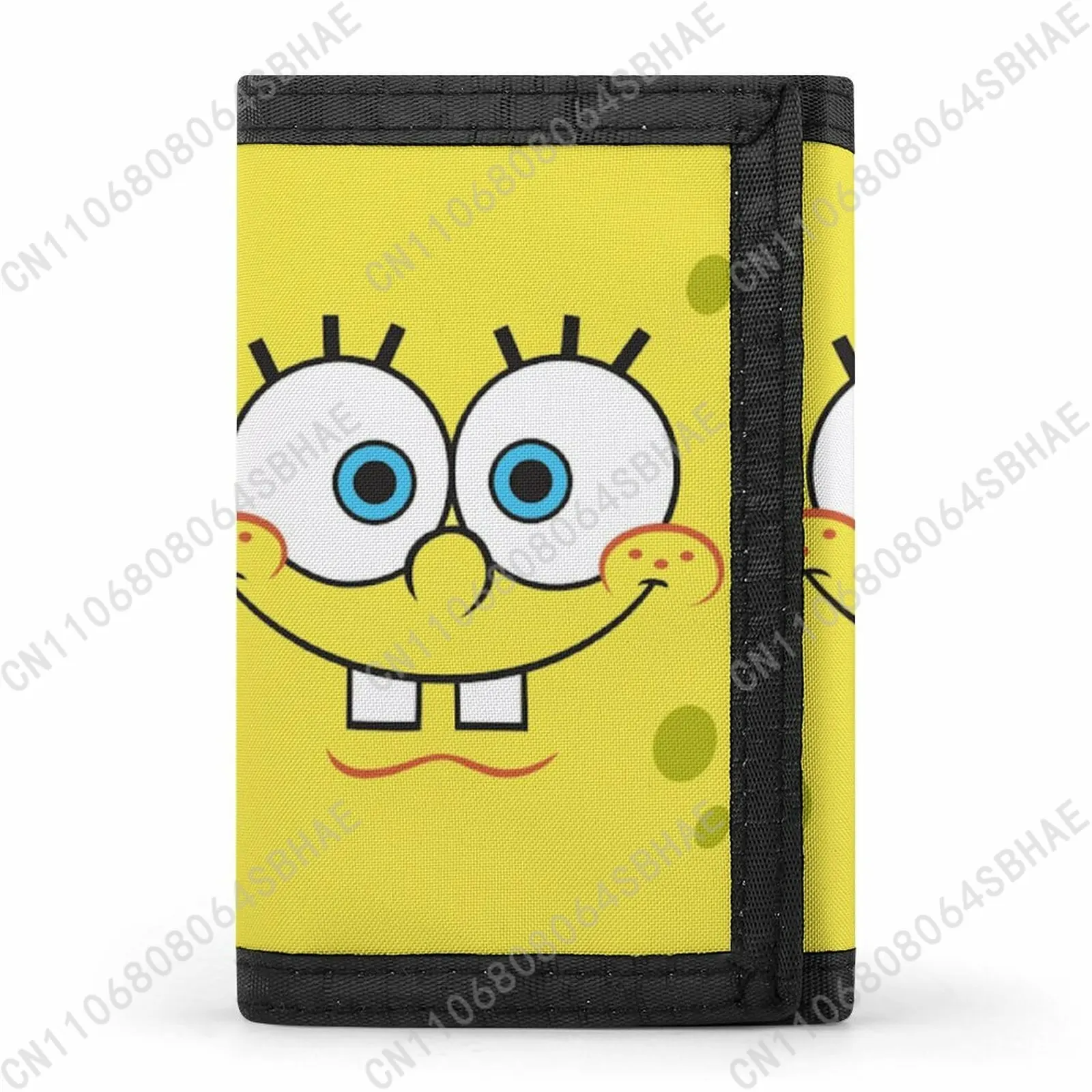 

Yellow Sponge Pink Starfish Trendy Tri Fold Wallet Teenage Girls Boys Slim 3 Fold Card Personalized Pattern Purse for School