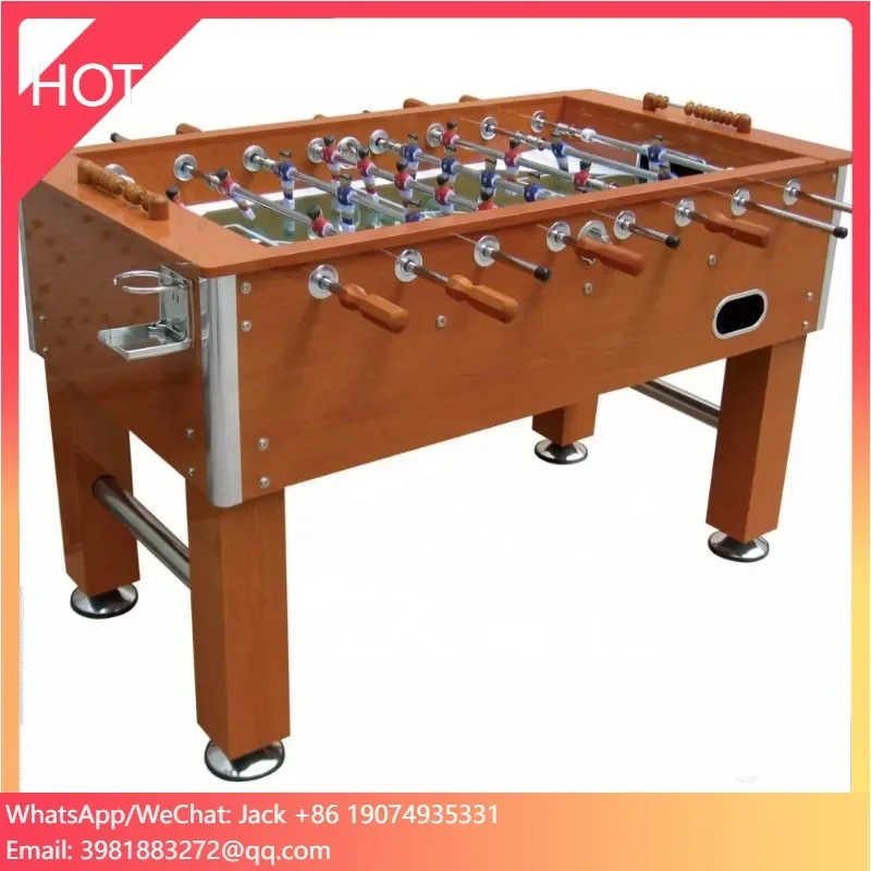 

Hot Sale Heavy Duty 55'' Wood Color Football Soccer Game Table/kicker Foosball Table for Adult Play