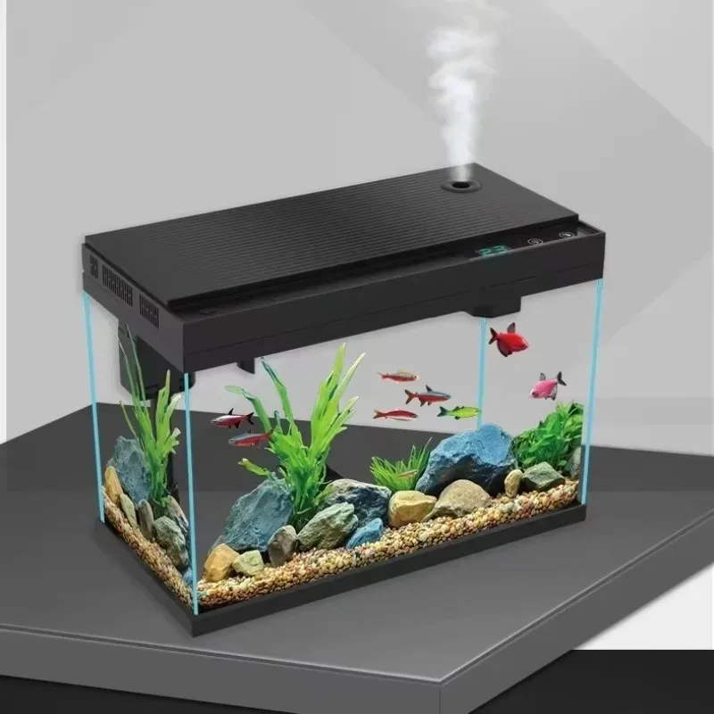 

New Humidification Integrated Smart Fish tank Glass Fish tank Smart Ecological Desktop Small Home Fish tank with Light