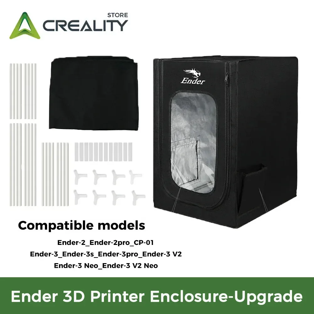 

CREALITY Ender 3D Printer Enclosure-Upgrade Fire Retardant Easy to Install for Ender-3 Ender-3 Pro Ender-3 V2/Ender-3 Neo_V2 Neo