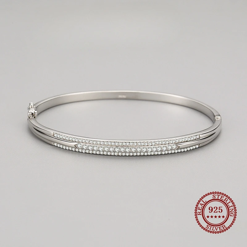 S925 Silver Bracelet for Women WithEuropean and American Style, Simple and Versatile Temperament, Light Luxury and High-end Feel