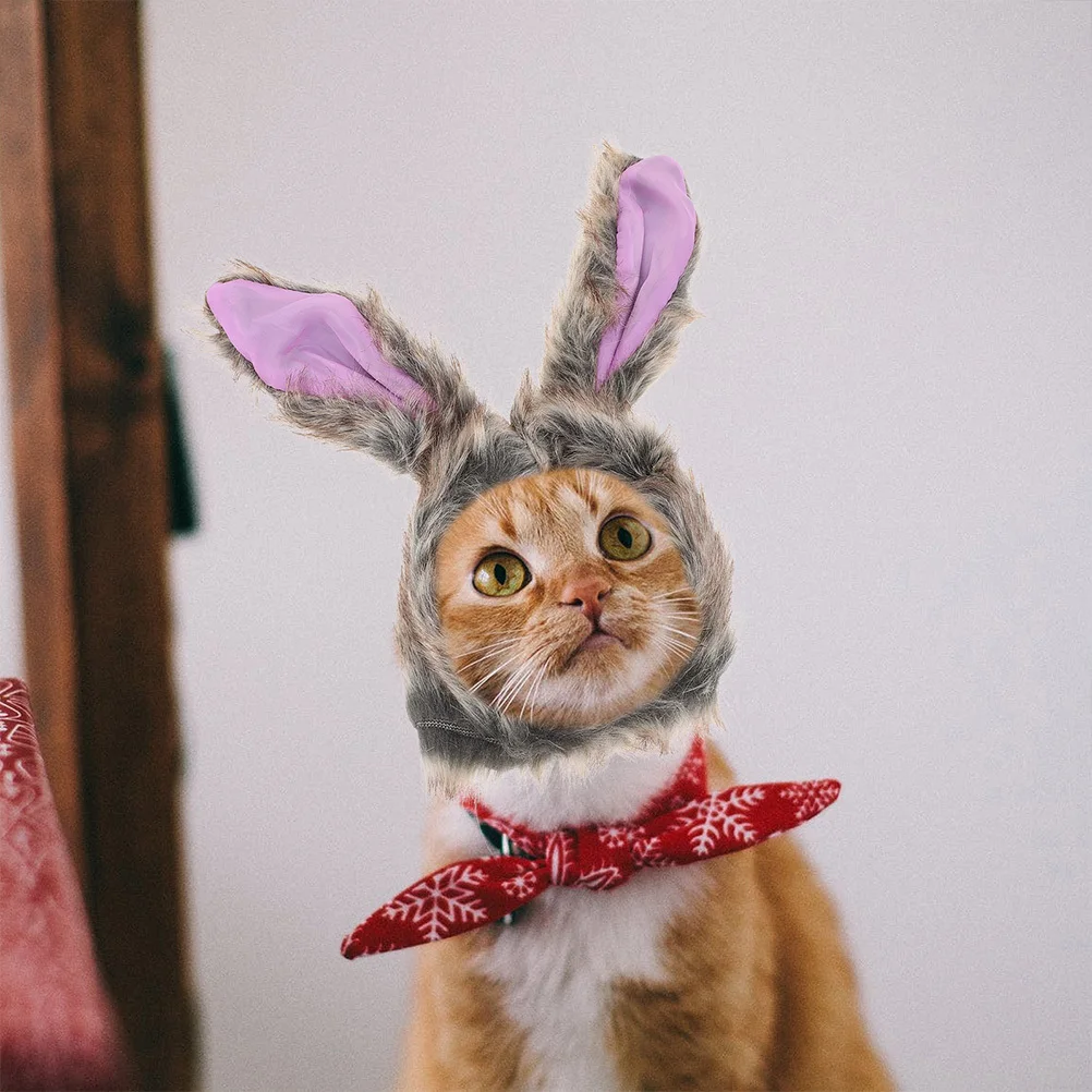 

2Pcs Halloween Pet Hat Rabbit Shape Felt Cloth Comfortable Dog Cat Party Dress Up Cosplay Headgear Pet Halloween Hat