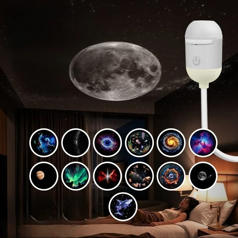 

2-in-1 USB Ambient Light For Large Range Projection Atmosphere Multiple Scenes Adjustable Focus Distance Night Lighting Function