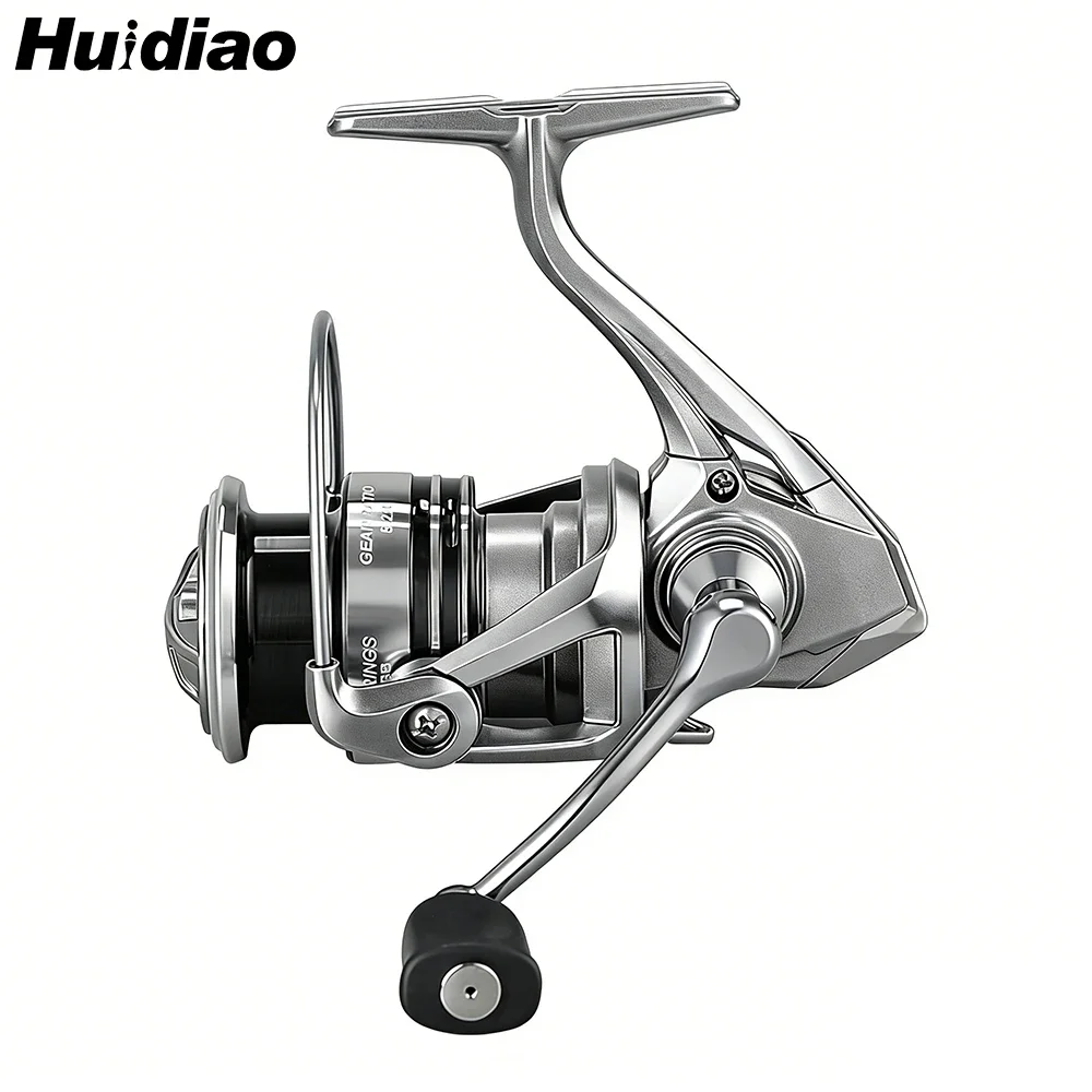 Huidiao Zero Play Spinnrolle 2500/3000 5+1 Geschützte BBs Sanftes Wurfverhalten Angelrolle 8KG Max Bremskraft für Barsch, Forelle, Zander
